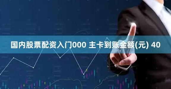国内股票配资入门000 主卡到账金额(元) 40